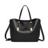 LG6914 - Miss Lulu Soft Leather Look Handbag - Black